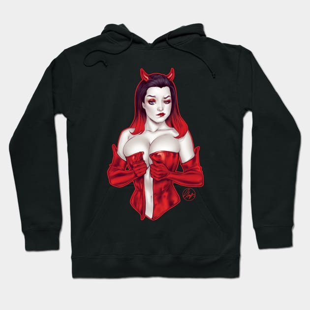 Sexy Devil girl Hoodie by Eliaschatzoudis